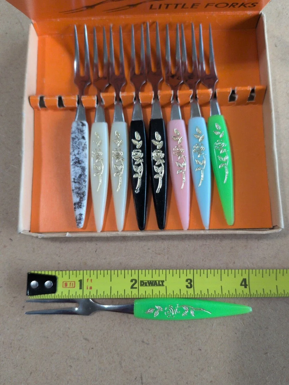 Mini Forks Stainless Steel Set in Mixed Colors